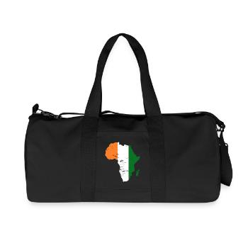 Côte d'Ivoire Flag Africa used - Recycled Canvas Sports Bag by Stanley/Stella - black - Front