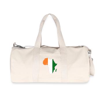 Côte d'Ivoire Flag Africa used - Recycled Canvas Sports Bag by Stanley/Stella - natural - Front