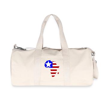 Liberia_Flagge_Afrika - Recycled Canvas Sports Bag by Stanley/Stella - natural - Front