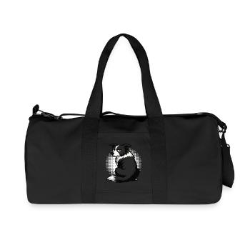 Border Collie Propriétaire Collie Amant de Collie - Sac de sport en toile recyclée Stanley/Stella - noir - Devant