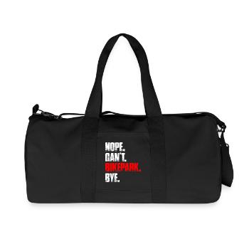 Nope can't bikepark bike mountain bike downhill - Recycled Canvas Sports Bag by Stanley/Stella - black - Front