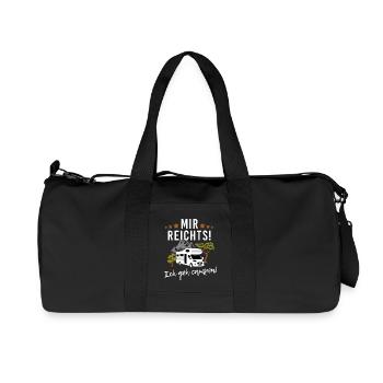 Mir reichts! Ich geh campen! Wohnwagen Camping - Recycelte Canvas-Sporttasche von Stanley/Stella - Schwarz - Vorne