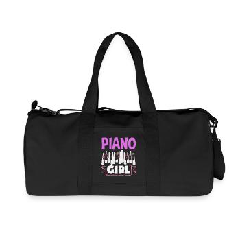 Piano Klavier Musiker Geschenk Geschenkidee - Recycelte Canvas-Sporttasche von Stanley/Stella - Schwarz - Vorne