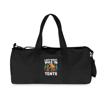 Camping – Die letzte Nacht war in Zelten - Recycelte Canvas-Sporttasche von Stanley/Stella - Schwarz - Vorne