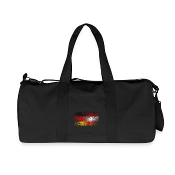 Deutschland Österreich 002 - Recycelte Canvas-Sporttasche von Stanley/Stella - Schwarz - Vorne