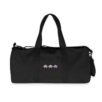 Lotus Flower Lotus Flower Violet Flower Flower Yoga - Recycled Canvas Sports Bag by Stanley/Stella - black - Front
