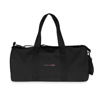 Lipedema Superhero Slogan - Recycled Canvas Sports Bag by Stanley/Stella - black - Front