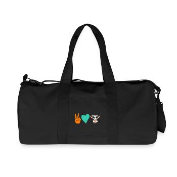 Kuh Hochlandrind Kühe - Recycelte Canvas-Sporttasche von Stanley/Stella - Schwarz - Vorne