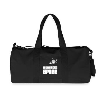 I need more Space / Geschenk Idee - Recycelte Canvas-Sporttasche von Stanley/Stella - Schwarz - Vorne