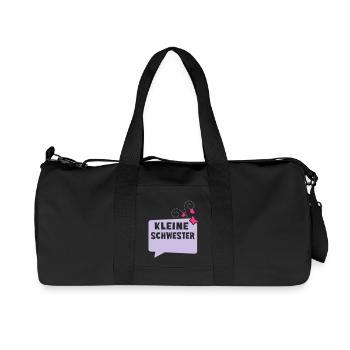 Little Sister - bulle - Sac de sport en toile recyclée Stanley/Stella - noir - Devant