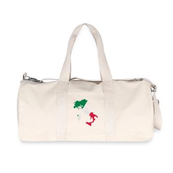 Carte Italie - Sac de sport en toile recyclée Stanley/Stella - blanc naturel - Devant