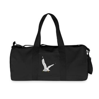 Möwe im Flug - Recycelte Canvas-Sporttasche von Stanley/Stella - Schwarz - Vorne