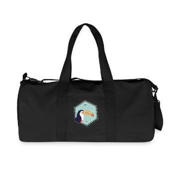 Colorful toucan - turquoise - Recycled Canvas Sports Bag by Stanley/Stella - black - Front