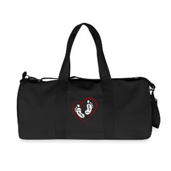 Schwanger Schwangerschaft 50 Mama Papa - Recycelte Canvas-Sporttasche von Stanley/Stella - Schwarz - Vorne