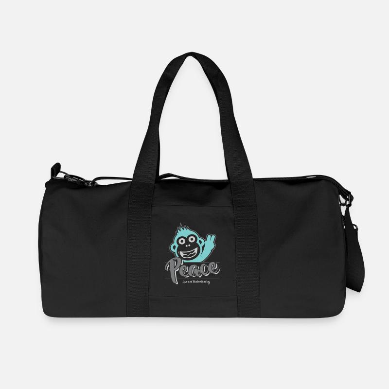Frieden, Liebe und Verständnis - Recycelte Canvas-Sporttasche von Stanley/Stella - Schwarz