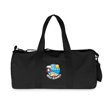 Hello Summer 2 (dunkel) - Recycelte Canvas-Sporttasche von Stanley/Stella - Schwarz - Vorne