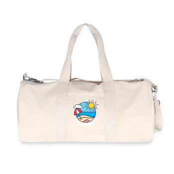 Hello Summer 2 (dunkel) - Recycelte Canvas-Sporttasche von Stanley/Stella - Naturweiß - Vorne