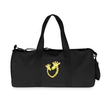 Giraffenherz - Recycelte Canvas-Sporttasche von Stanley/Stella - Schwarz - Vorne