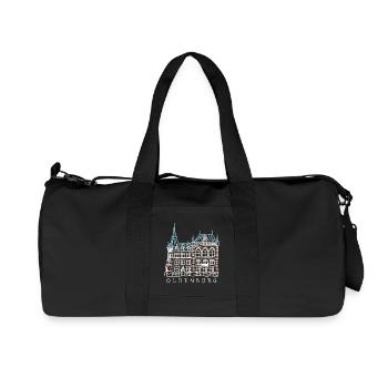 Oldenbourg, Vieille ville, Allemagne Dessin - Sac de sport en toile recyclée Stanley/Stella - noir - Devant