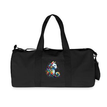 Chat - Sac de sport en toile recyclée Stanley/Stella - noir - Devant