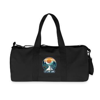 Sunset Mountain Cycling Adventure - Recycled Canvas Sports Bag by Stanley/Stella - black - Front
