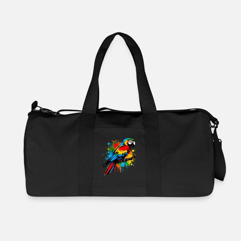 Papagei - Recycelte Canvas-Sporttasche von Stanley/Stella - Schwarz