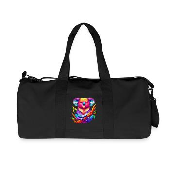 Koala - Recycelte Canvas-Sporttasche von Stanley/Stella - Schwarz - Vorne