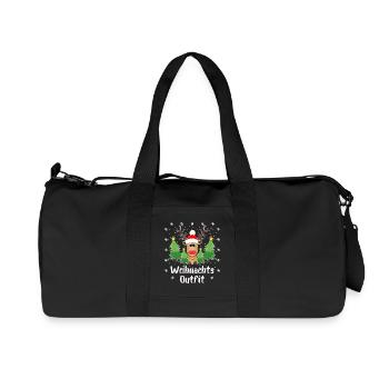 Rentier Tannenbäume Schneeflocken Weihnachten - Recycelte Canvas-Sporttasche von Stanley/Stella - Schwarz - Vorne