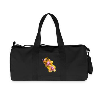 Fleur d’orchidée Phalaenopsis Sogo Lawrence Flowers 2 - Sac de sport en toile recyclée Stanley/Stella - noir - Devant