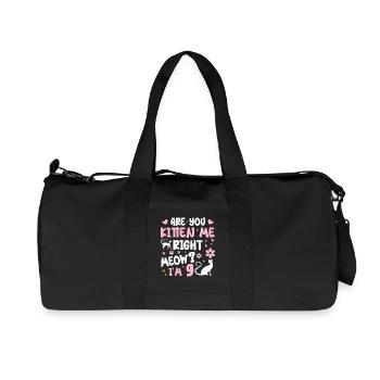 I'm 9 years old | Meow 9 Year Anniversary Gift - Recycled Canvas Sports Bag by Stanley/Stella - black - Front