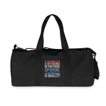 we no longer have difference in political opinion - Recycled Canvas Sports Bag by Stanley/Stella - black - Front