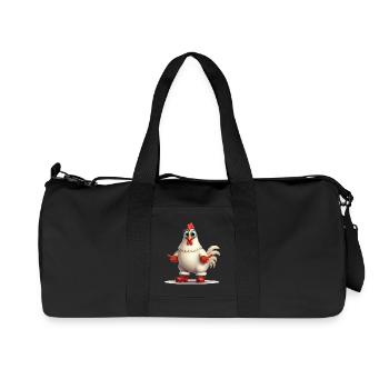 Feisty Hen With Boots - Recycled Canvas Sports Bag by Stanley/Stella - black - Front