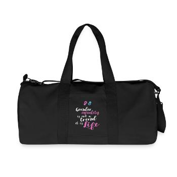Gender Equality Not Trend It Is Life - Recycled Canvas Sports Bag by Stanley/Stella - black - Front