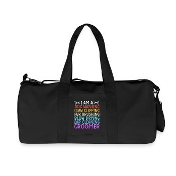 Toiletteur pour chiens - Sac de sport en toile recyclée Stanley/Stella - noir - Devant