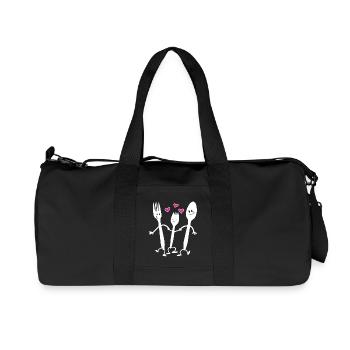 Spork Love Shirt Funny Family Reunion - Recycled Canvas Sports Bag by Stanley/Stella - black - Front