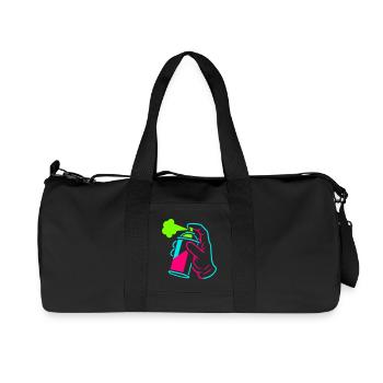 Graffiti tin in pop art style - Recycled Canvas Sports Bag by Stanley/Stella - black - Front