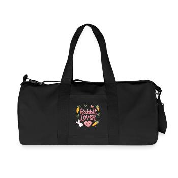 Rabbit lovers - Recycled Canvas Sports Bag by Stanley/Stella - black - Front