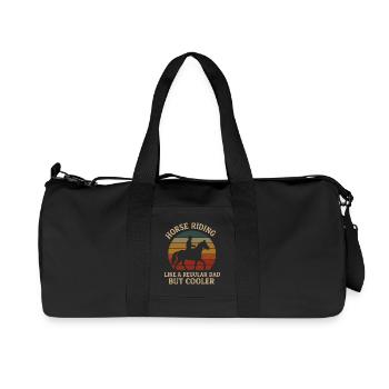 Équitation papa Vintage Design - Sac de sport en toile recyclée Stanley/Stella - noir - Devant