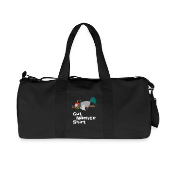 Chemise de nuit motif coq, pyjama, cadeau - Sac de sport en toile recyclée Stanley/Stella - noir - Devant