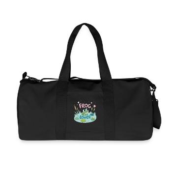 Frog design in love in nature - Recycled Canvas Sports Bag by Stanley/Stella - black - Front