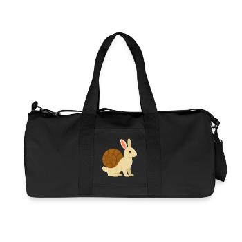 Cute Snail Rabbit - Recycled Canvas Sports Bag by Stanley/Stella - black - Front