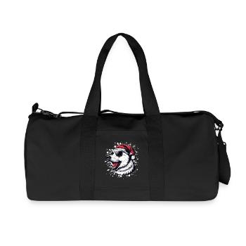 Ours polaire Noël drôle - Sac de sport en toile recyclée Stanley/Stella - noir - Devant
