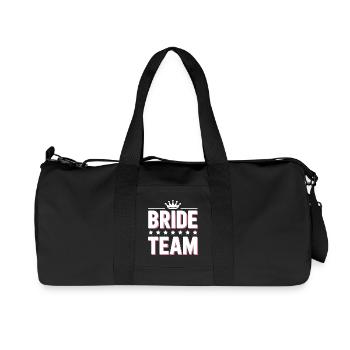 Équipe nuptiale Équipe de la couronne Épouse - Sac de sport en toile recyclée Stanley/Stella - noir - Devant