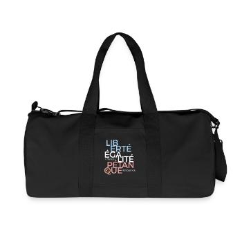 Liberté Égalité Pétanque, la french Révolution  - Sac de sport en toile recyclée Stanley/Stella - noir - Devant
