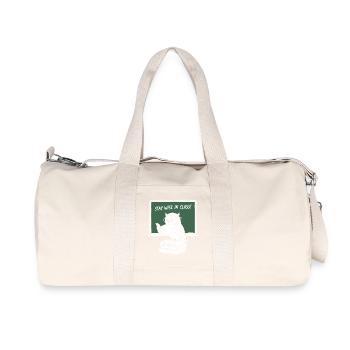 Wise owl reading in class - Recycled Canvas Sports Bag by Stanley/Stella - natural - Front
