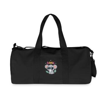 Koala Cool in Gläsern und Pastell - Recycelte Canvas-Sporttasche von Stanley/Stella - Schwarz - Vorne
