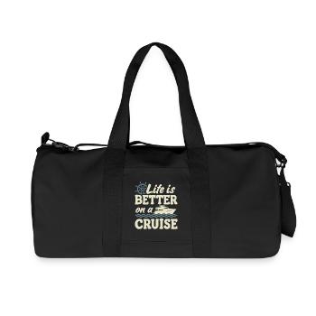 Cruise Ship Summer Vacation Trip - Recycled Canvas Sports Bag by Stanley/Stella - black - Front