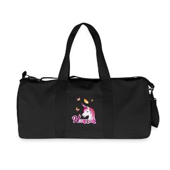 Hannah , Mädchenname, Lieblingsname - Recycelte Canvas-Sporttasche von Stanley/Stella - Schwarz - Vorne