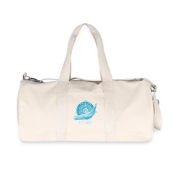 Pottwale und Tikimaske - Recycelte Canvas-Sporttasche von Stanley/Stella - Naturweiß - Vorne