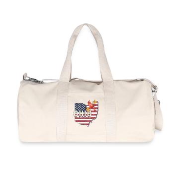 Ohio United States Vintage USA Souvenir - Recycled Canvas Sports Bag by Stanley/Stella - natural - Front